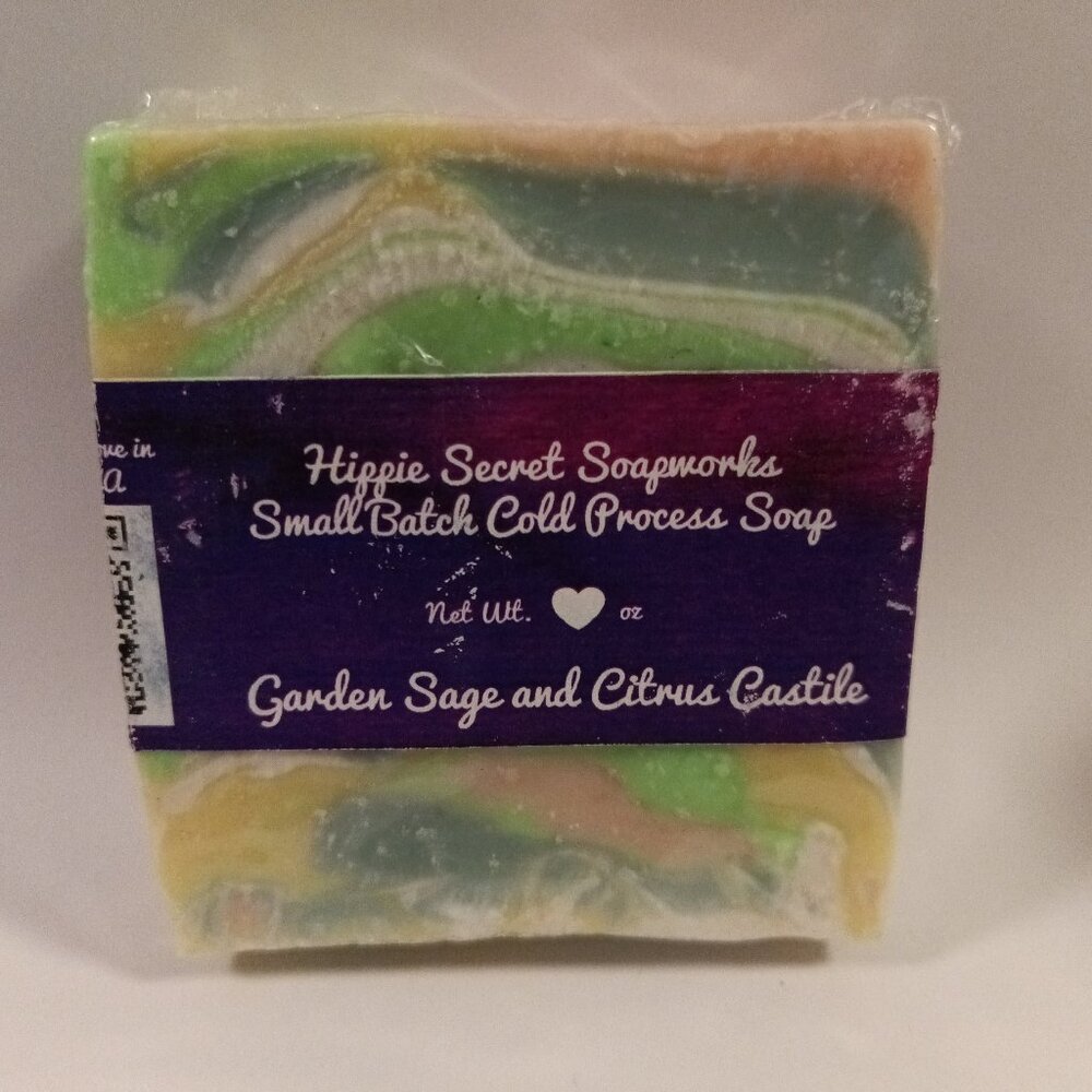 Garden Sage and Citrus - 100% Olive Oil Castile - Coconut Free - Nut Free